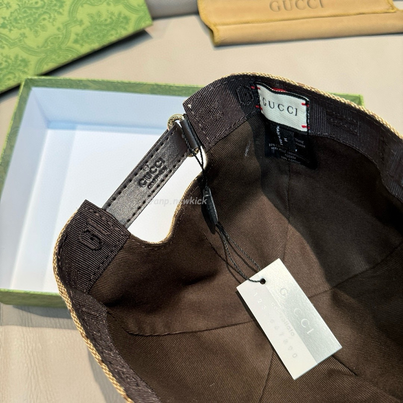 Gucci Gg Canvas Baseball Hat With Web (8) - www.newkick.vip